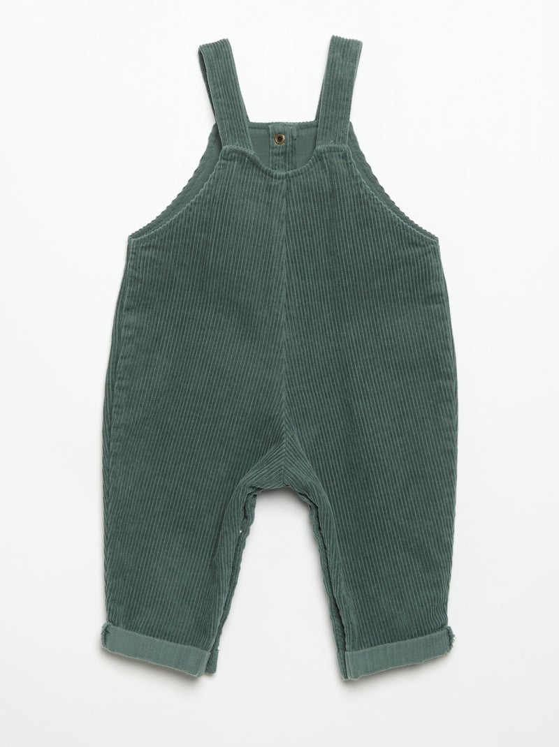 Corduroy Overalls Green - Kiabi