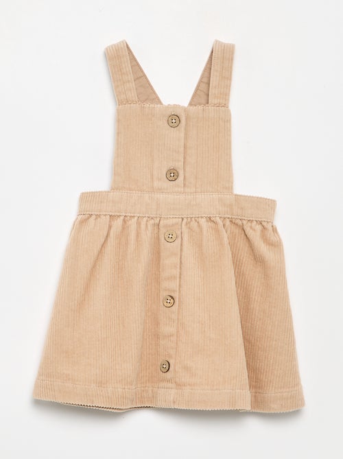 Corduroy Pinafore Dress - Kiabi Corduroy Pinafore Dress - Kiabi