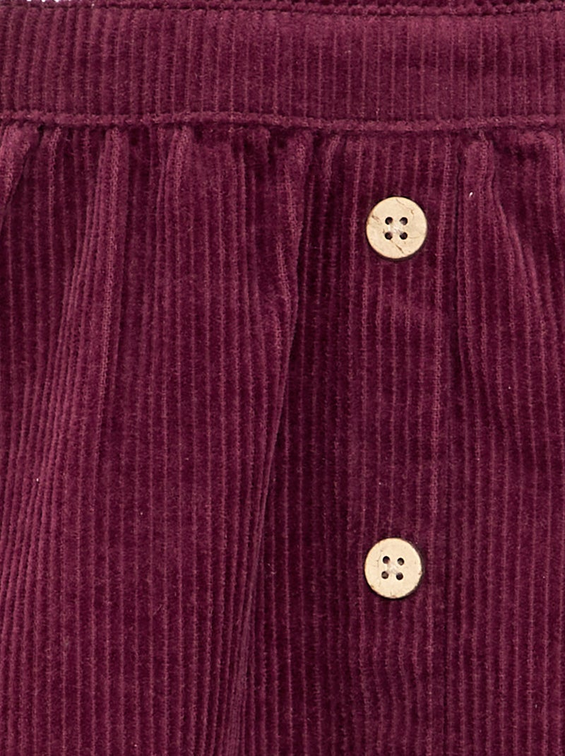 Corduroy Pinafore Dress Purple - Kiabi