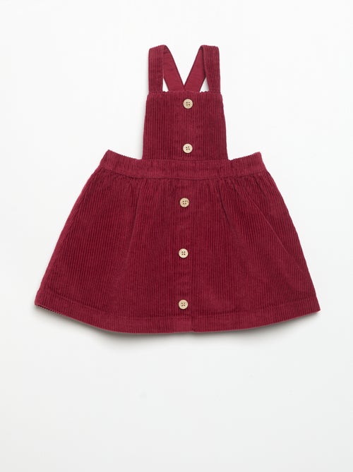 Corduroy Pinafore Dress - Kiabi Corduroy Pinafore Dress - Kiabi