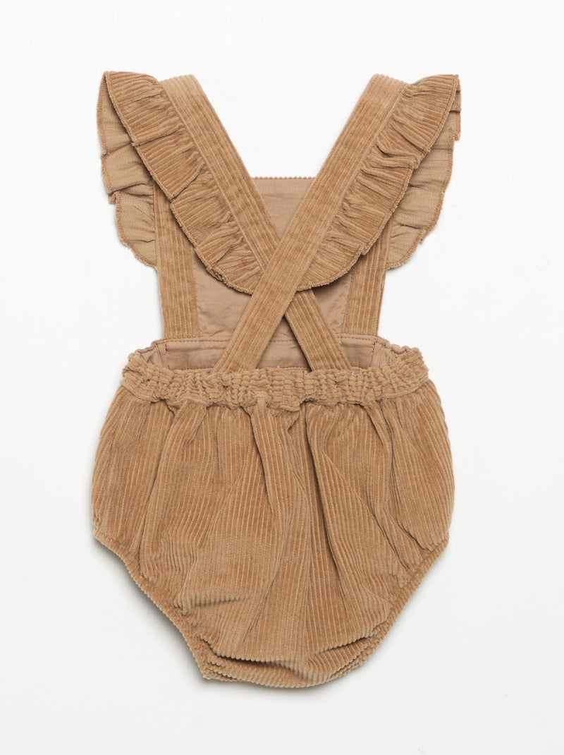 Corduroy Romper Brown - Kiabi
