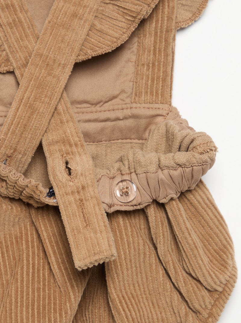 Corduroy Romper Brown - Kiabi
