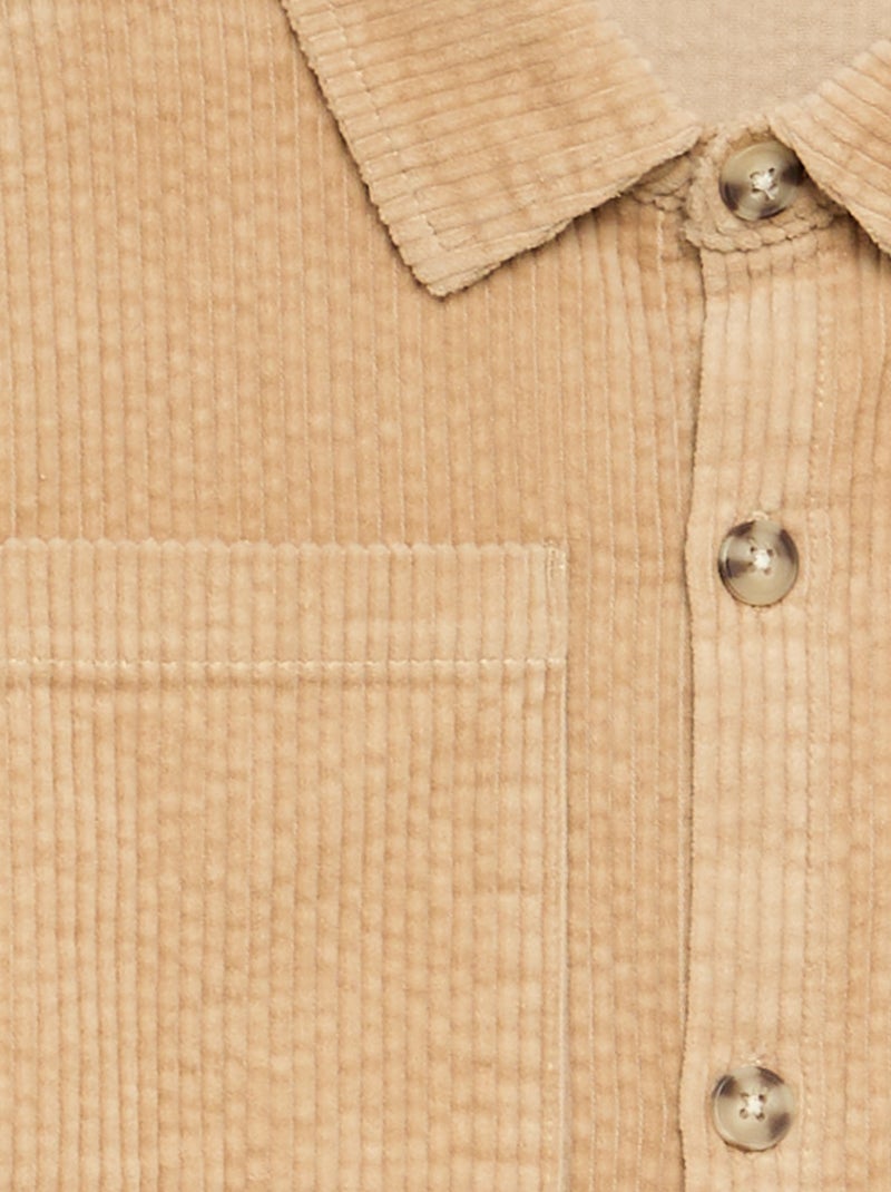 Corduroy Shacket Beige - Kiabi