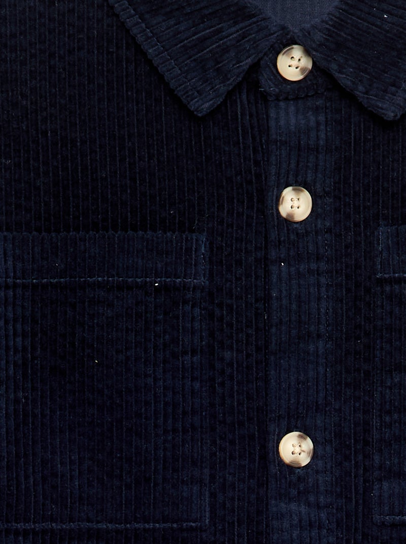 Corduroy Shacket Blue - Kiabi