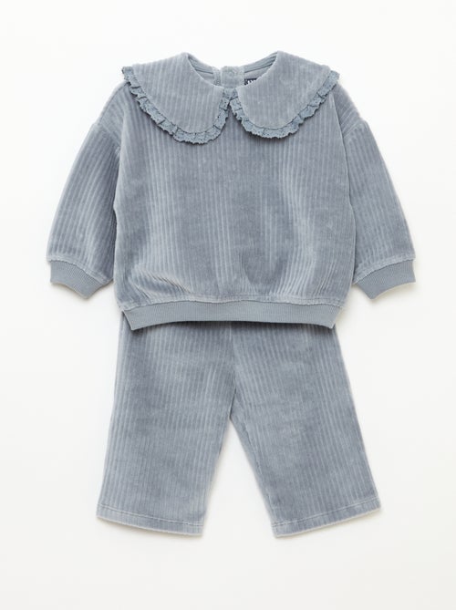 Corduroy Sweatshirt and Pants Set - Kiabi