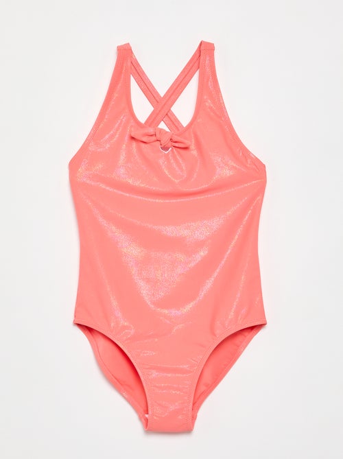 Costume da bagno intero con tessuto brillante - Kiabi
