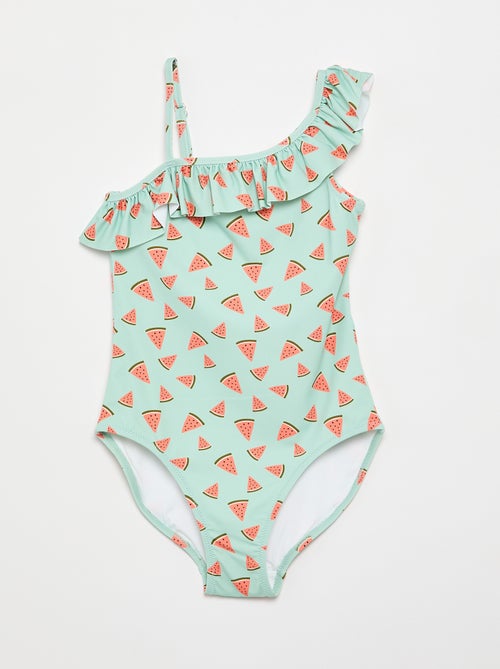 Costume da bagno intero con volant - Kiabi