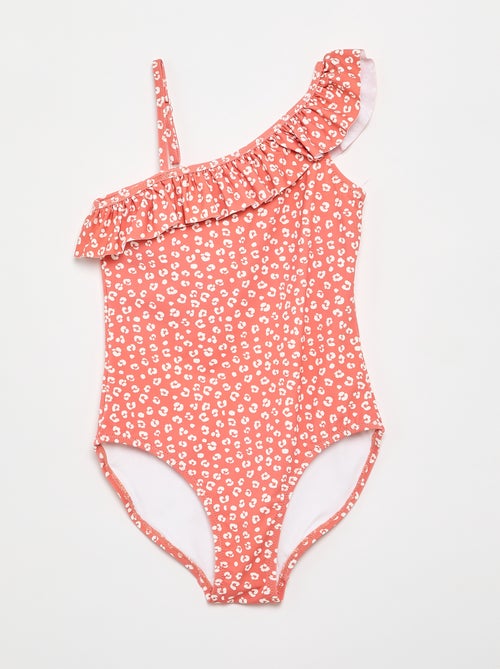 Costume da bagno intero con volant - Kiabi
