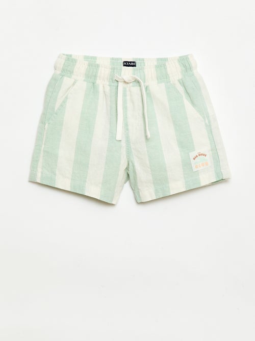 Cotton and Linen Shorts - Kiabi