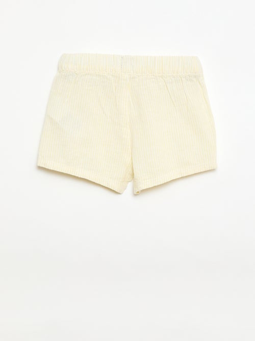 Cotton and Linen Shorts - Kiabi