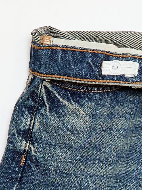 Cotton denim baggy Bermuda shorts - Kiabi