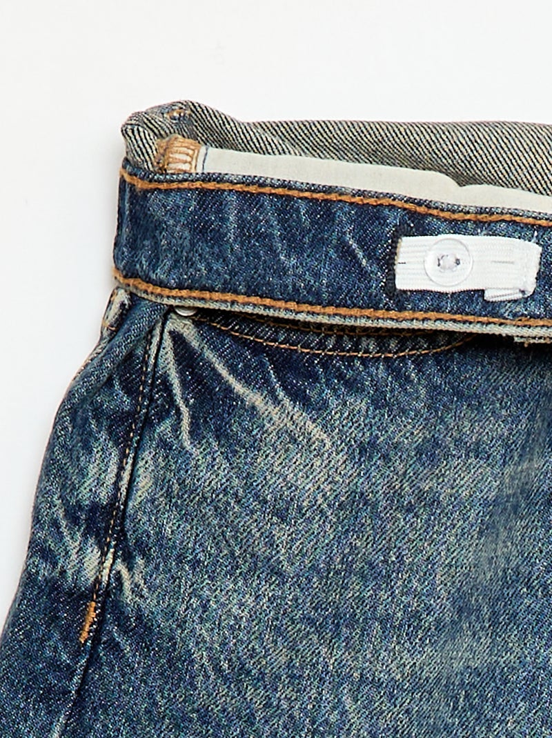 Cotton denim baggy Bermuda shorts Blue - Kiabi