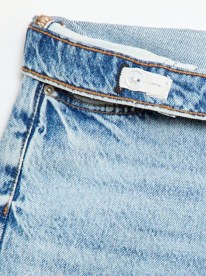 Cotton denim baggy Bermuda shorts Blue - Kiabi