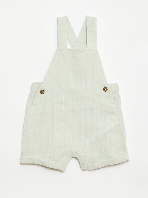 Cotton double gauze short romper - Kiabi