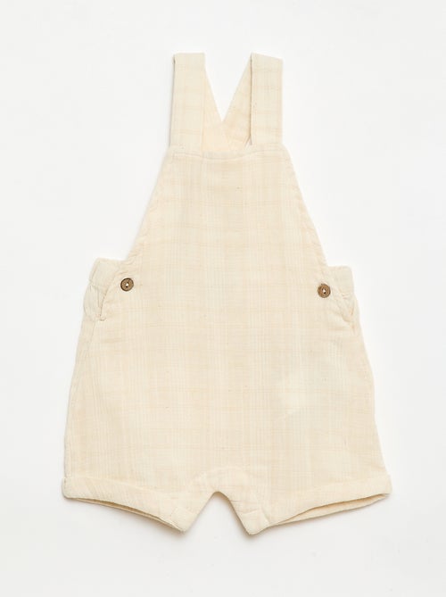 Cotton double gauze short romper - Kiabi