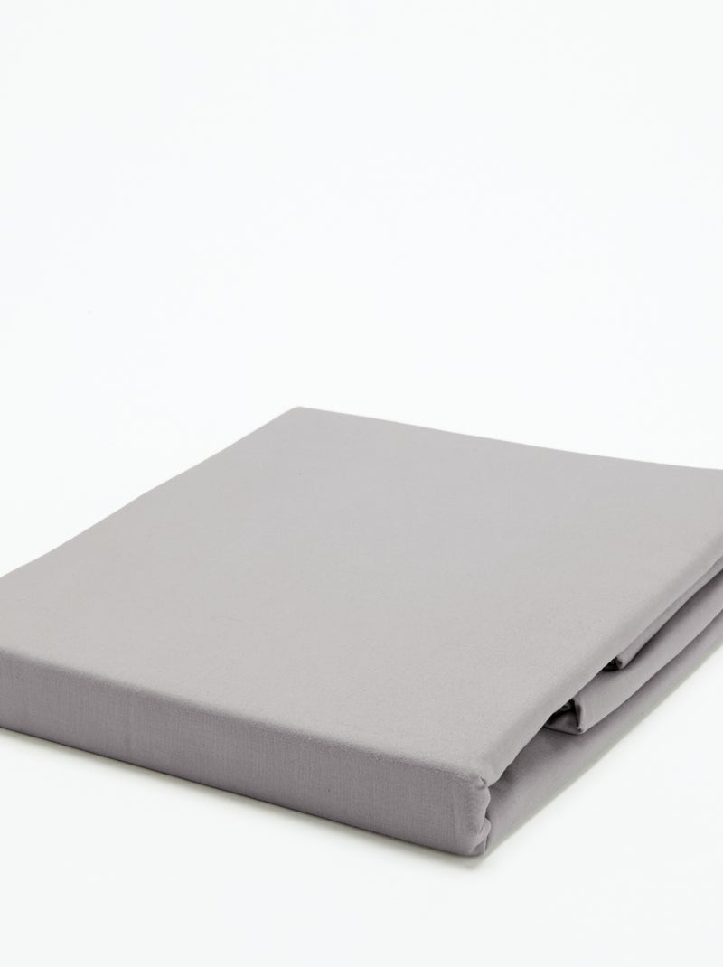 Cotton Duvet Cover Set 140 x 200 cm Grey - Kiabi