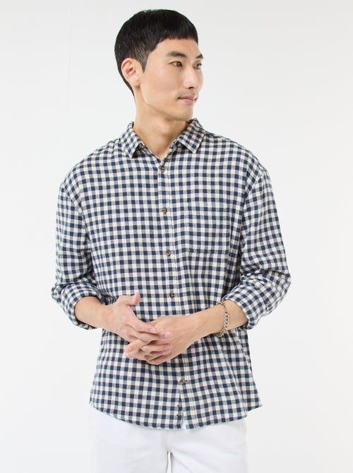 Cotton Flannel Check Shirt - Kiabi