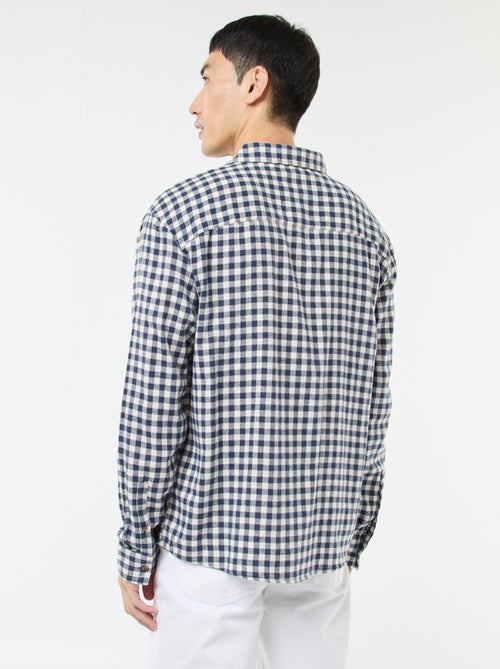 Cotton Flannel Check Shirt - Kiabi