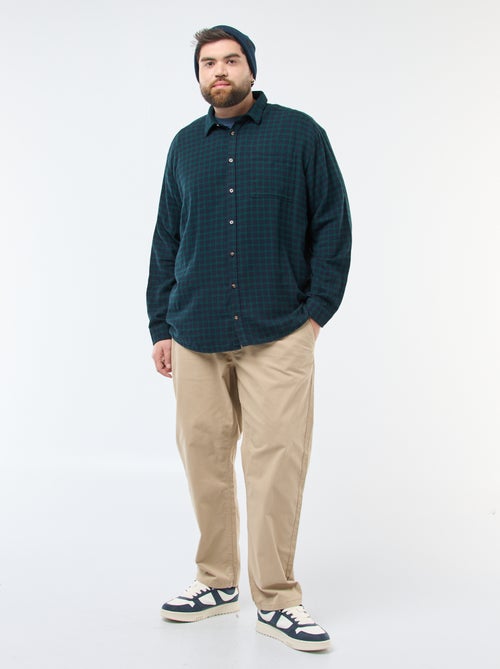 Cotton Flannel Checkered Shirt - Kiabi