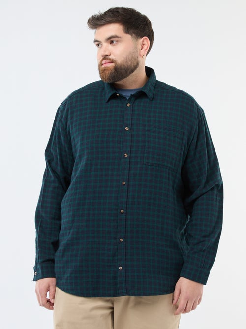 Cotton Flannel Checkered Shirt - Kiabi