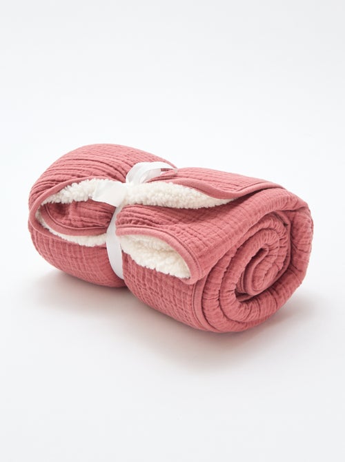 Cotton gauze and fleece blanket - Kiabi