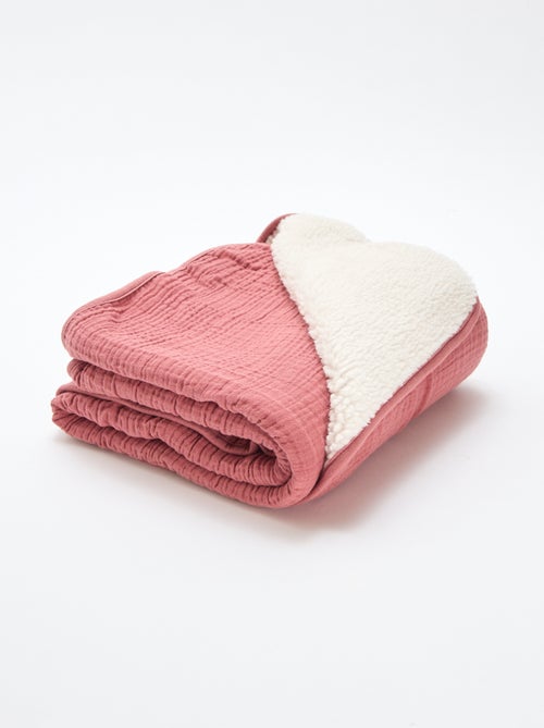 Cotton gauze and fleece blanket - Kiabi