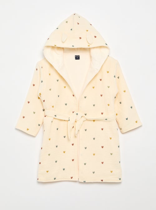 Cotton Gauze and Terry Bathrobe - Kiabi Home - Kiabi