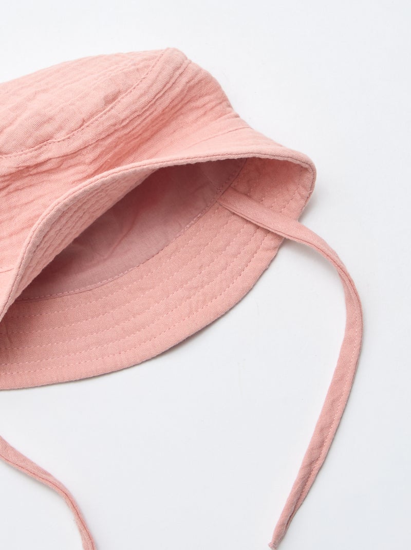 Cotton gauze bucket hat Pink - Kiabi