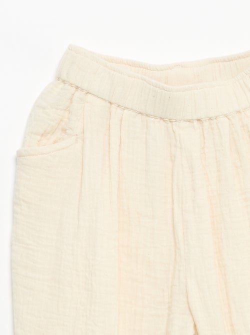 Cotton Gauze Pants - Kiabi