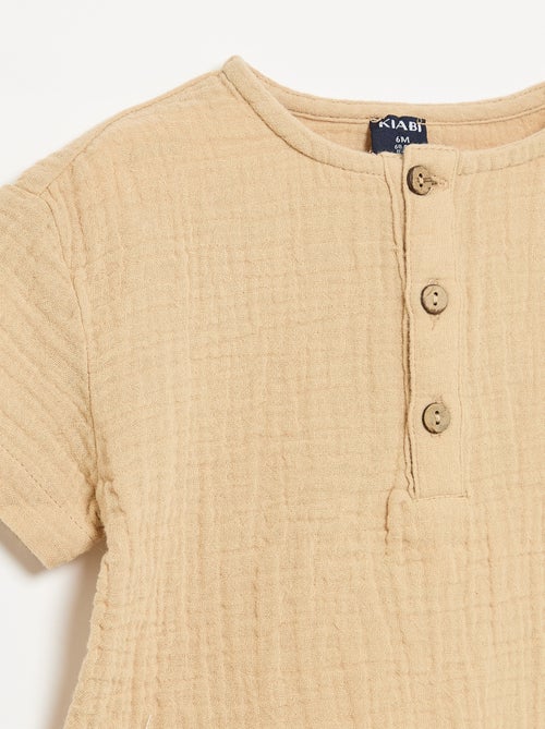 Cotton gauze shirt - Kiabi