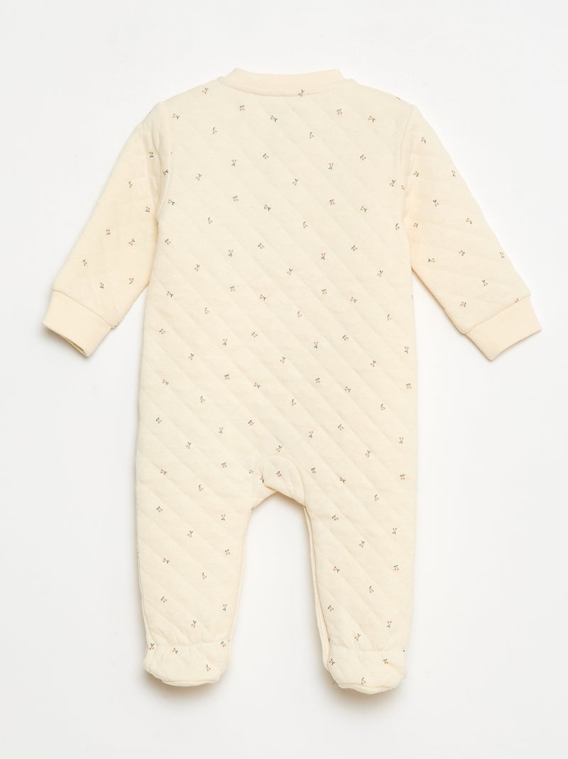Cotton Jersey Sleepsuit White - Kiabi