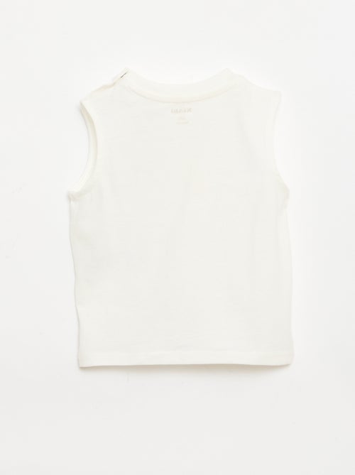 Cotton Jersey Tank Top with Chest Pocket - Kiabi