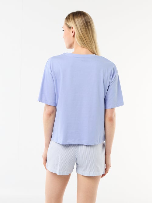 Cotton Jersey Top & Shorts Pyjama Set - Kiabi