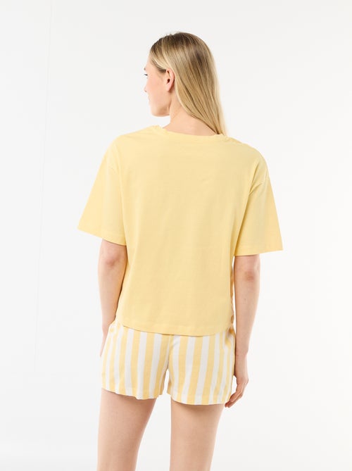 Cotton Jersey Top & Shorts Pyjama Set - Kiabi