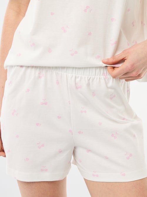 Cotton Jersey Top & Shorts Pyjama Set - Kiabi