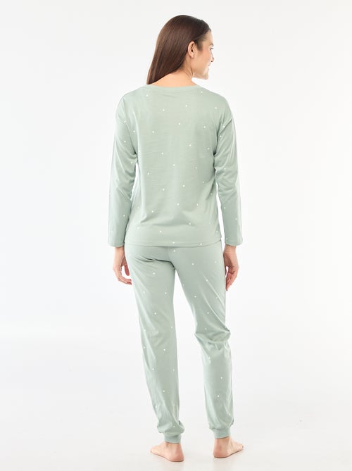 Cotton Long Pyjama Set - 2 pieces - Kiabi