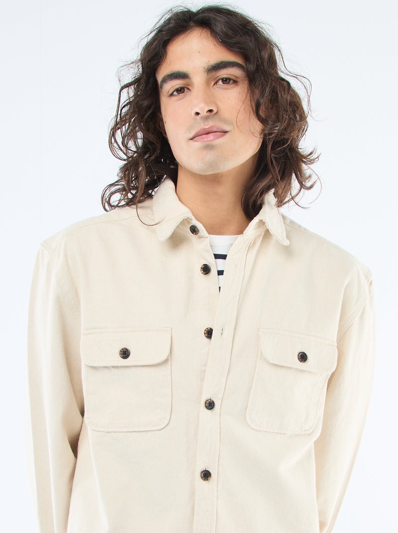 Cotton Overshirt White - Kiabi