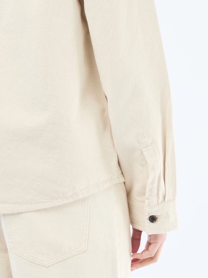 Cotton Overshirt White - Kiabi