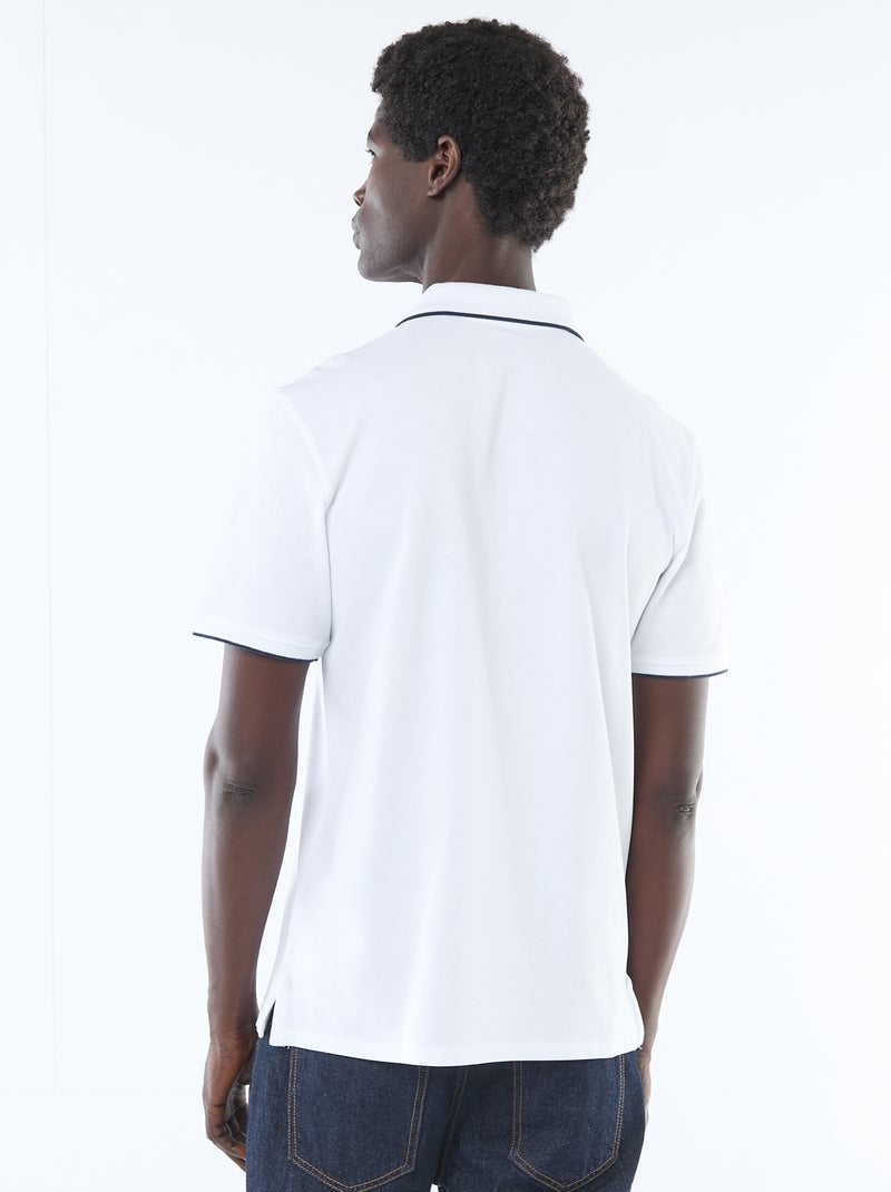 Cotton piqué polo shirt White - Kiabi
