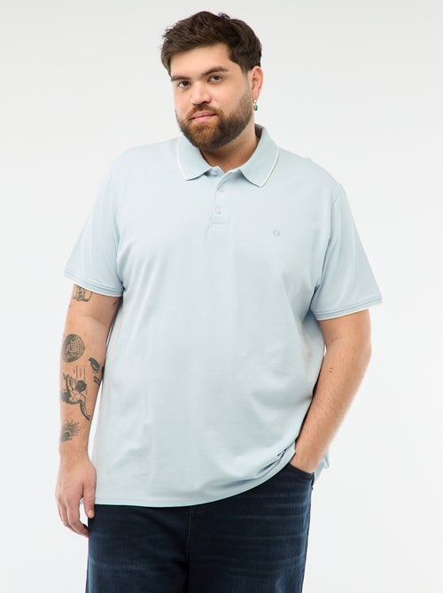 Cotton polo shirt with contrasting details - Kiabi