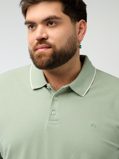 Cotton polo shirt with contrasting details - Kiabi