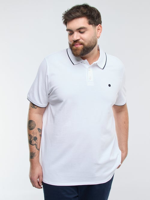 Cotton polo shirt with contrasting details - Kiabi