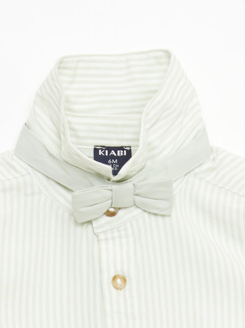 Cotton Shirt with Detachable Bow Tie - Kiabi