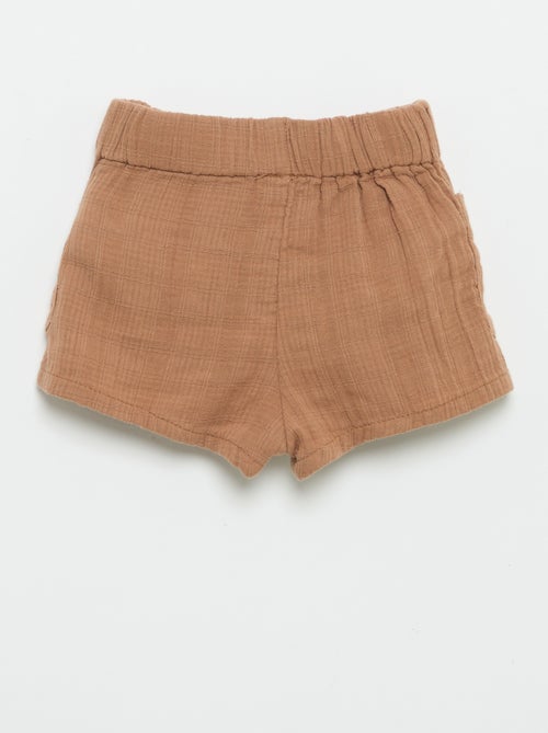 Cotton Shorts with 2 Patch Pockets - Kiabi