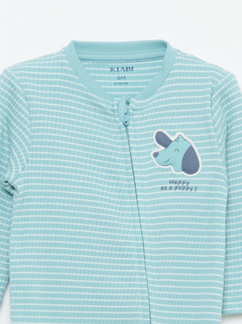 Cotton Sleepsuit Blue - Kiabi