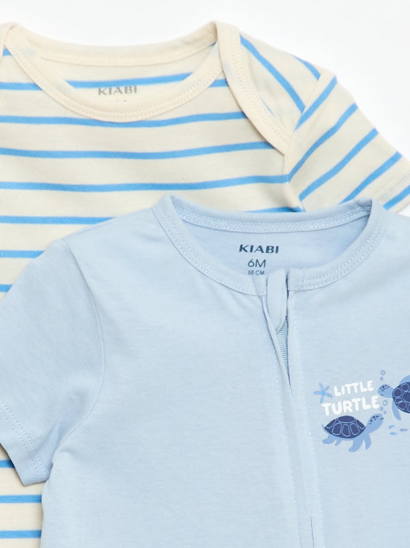 Cotton Sleepsuit Blue - Kiabi
