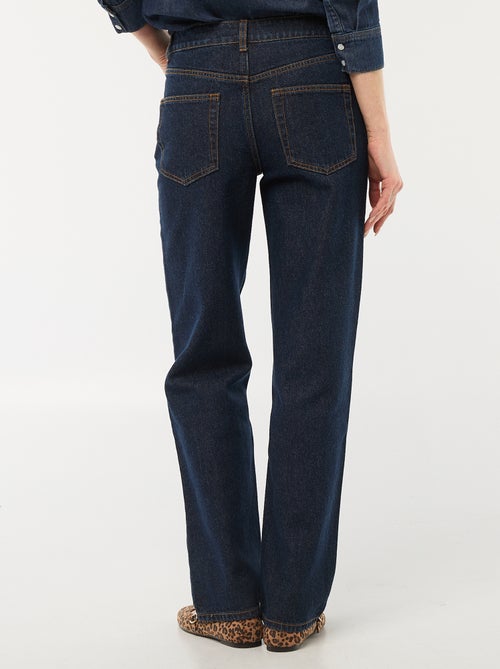 Cotton Straight Denim Jeans - Kiabi