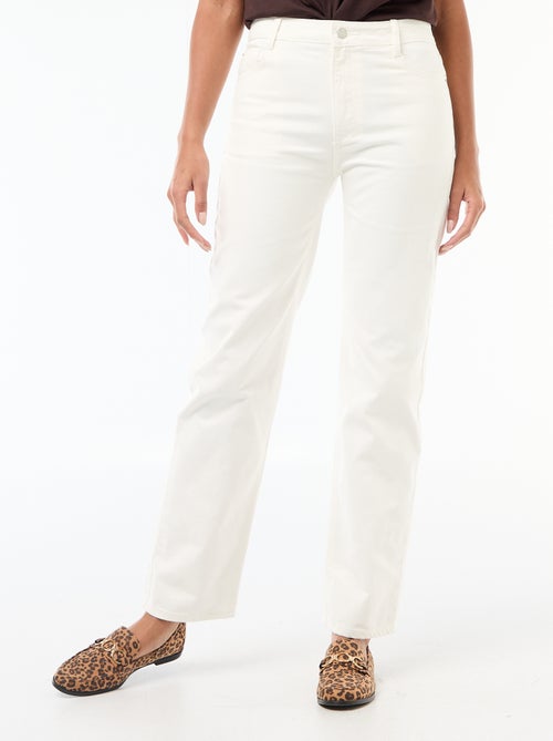 Cotton Straight Denim Jeans - Kiabi Cotton Straight Denim Jeans - Kiabi