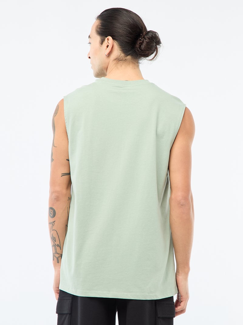 Cotton Tank Top Green - Kiabi