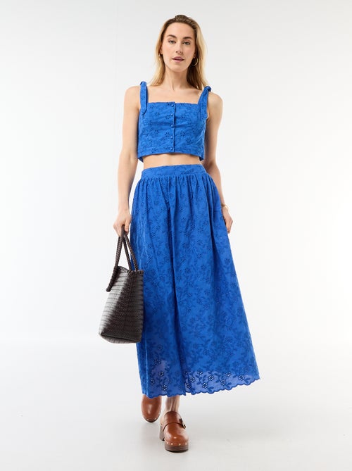 Cotton Tank Top with Tie Straps - Kiabi